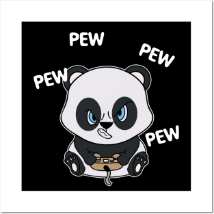 Cute Gamer Panda Console Player Gaming Posters and Art